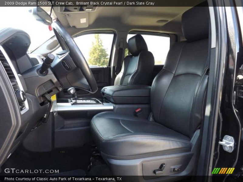 Brilliant Black Crystal Pearl / Dark Slate Gray 2009 Dodge Ram 1500 SLT Crew Cab