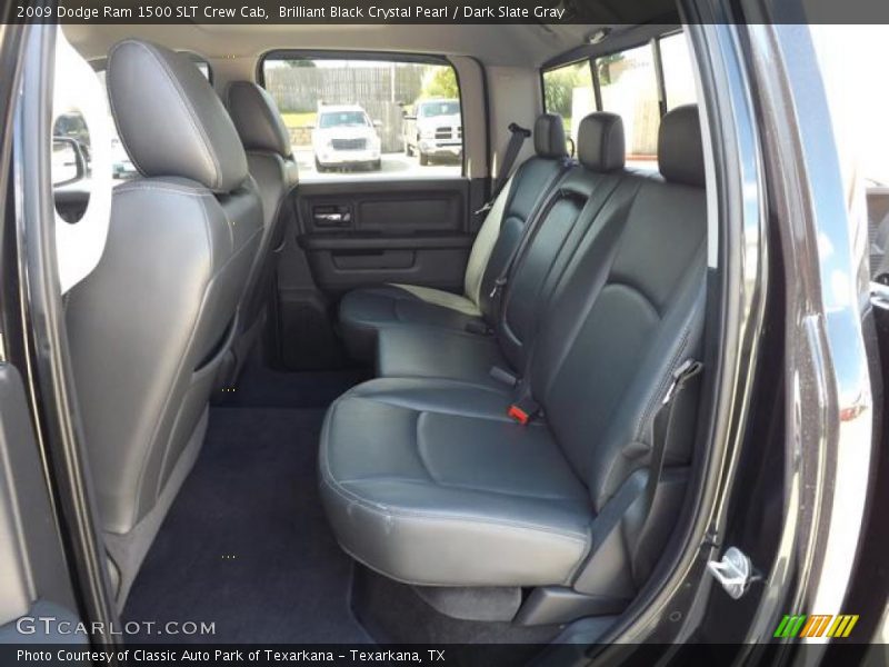 Brilliant Black Crystal Pearl / Dark Slate Gray 2009 Dodge Ram 1500 SLT Crew Cab