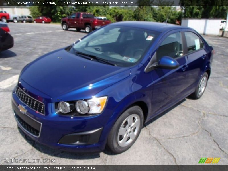 Blue Topaz Metallic / Jet Black/Dark Titanium 2013 Chevrolet Sonic LS Sedan