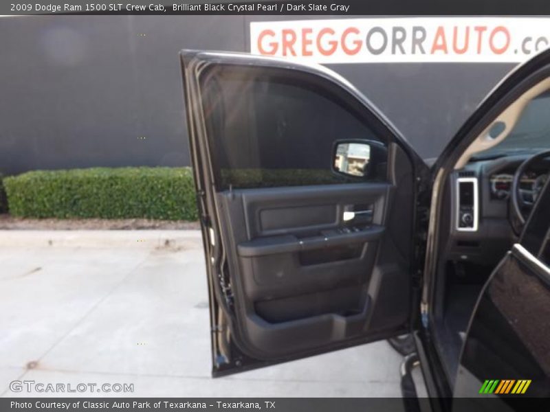 Brilliant Black Crystal Pearl / Dark Slate Gray 2009 Dodge Ram 1500 SLT Crew Cab