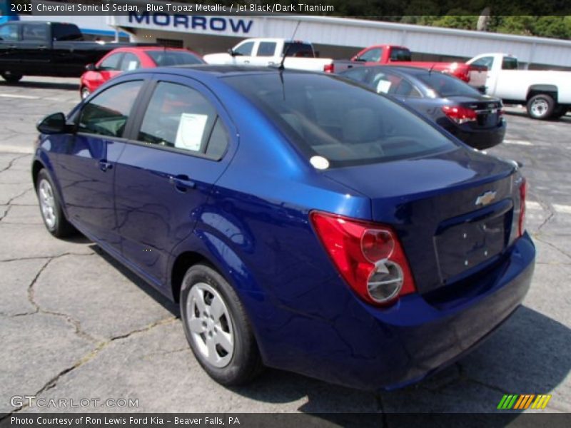 Blue Topaz Metallic / Jet Black/Dark Titanium 2013 Chevrolet Sonic LS Sedan