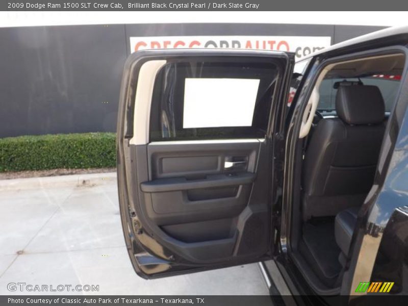 Brilliant Black Crystal Pearl / Dark Slate Gray 2009 Dodge Ram 1500 SLT Crew Cab