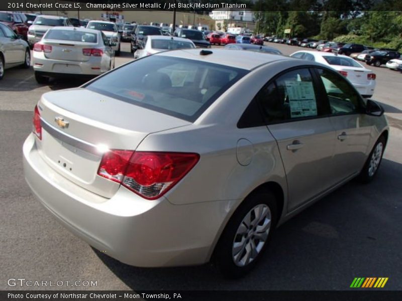 Champagne Silver Metallic / Jet Black/Medium Titanium 2014 Chevrolet Cruze LS