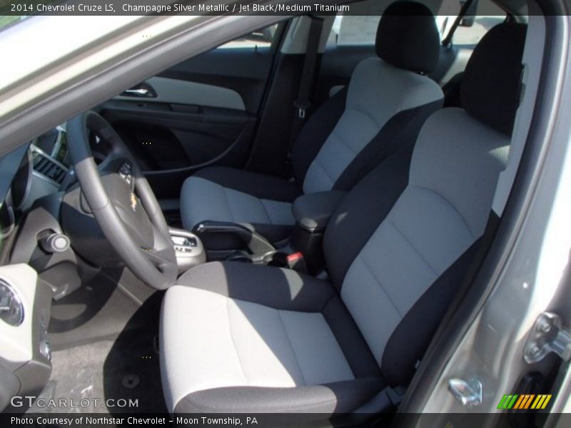 Champagne Silver Metallic / Jet Black/Medium Titanium 2014 Chevrolet Cruze LS