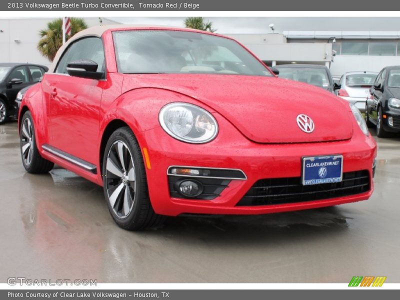 Tornado Red / Beige 2013 Volkswagen Beetle Turbo Convertible
