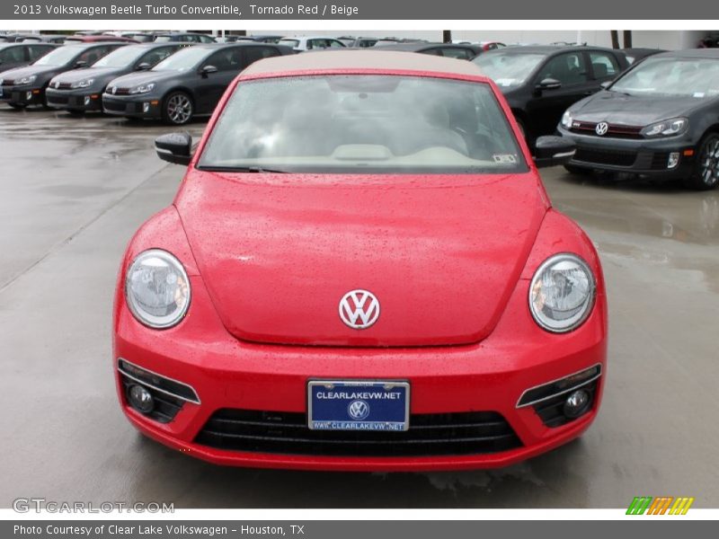 Tornado Red / Beige 2013 Volkswagen Beetle Turbo Convertible