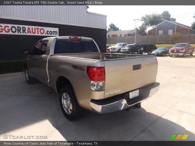 Desert Sand Mica / Beige 2007 Toyota Tundra SR5 TRD Double Cab