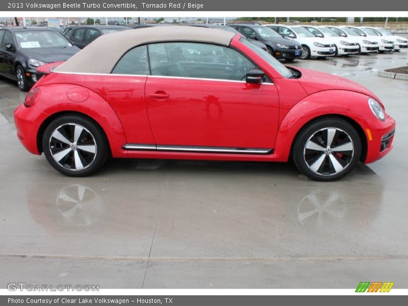 Tornado Red / Beige 2013 Volkswagen Beetle Turbo Convertible
