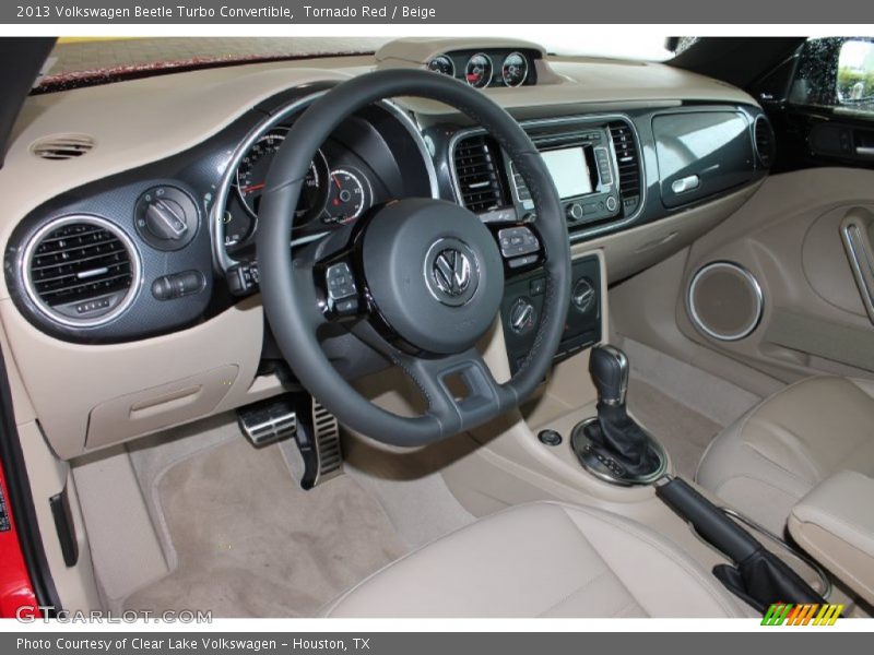 Tornado Red / Beige 2013 Volkswagen Beetle Turbo Convertible