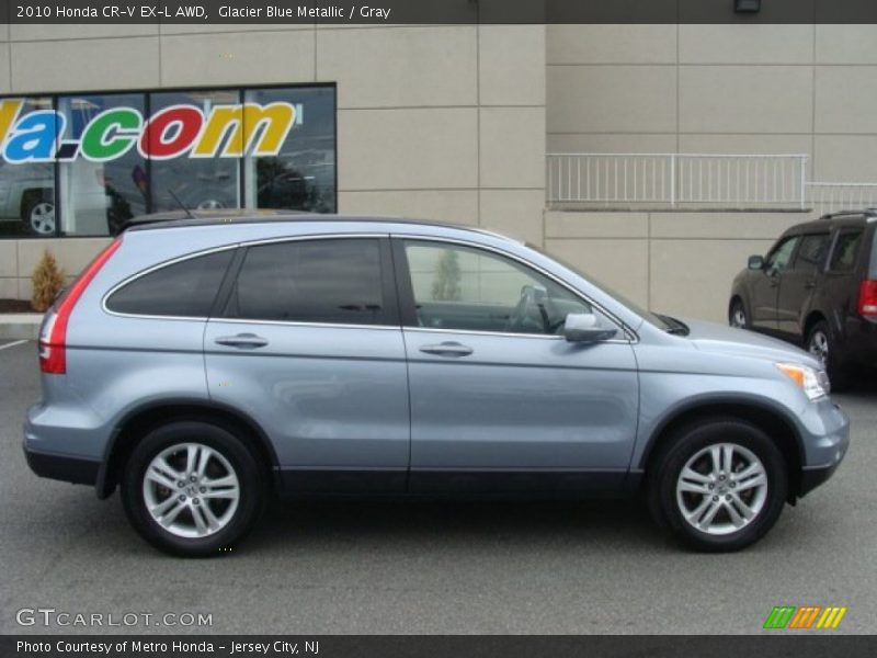 Glacier Blue Metallic / Gray 2010 Honda CR-V EX-L AWD