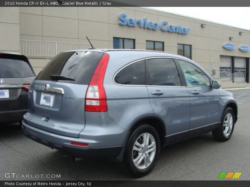 Glacier Blue Metallic / Gray 2010 Honda CR-V EX-L AWD