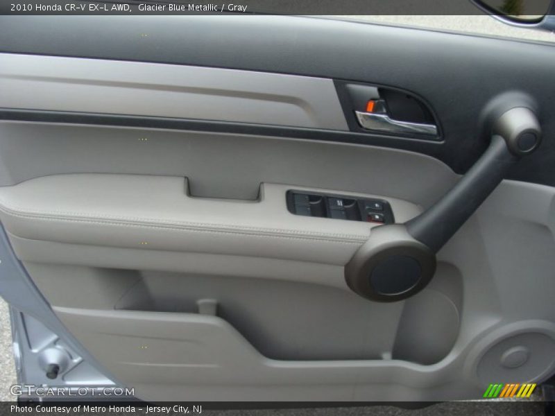 Glacier Blue Metallic / Gray 2010 Honda CR-V EX-L AWD