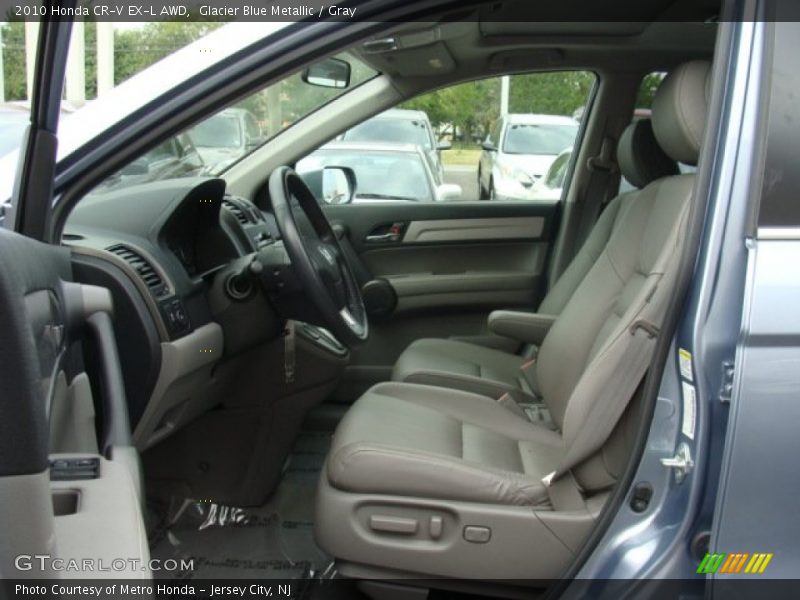 Glacier Blue Metallic / Gray 2010 Honda CR-V EX-L AWD