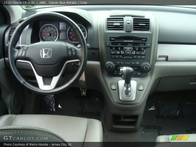 Glacier Blue Metallic / Gray 2010 Honda CR-V EX-L AWD