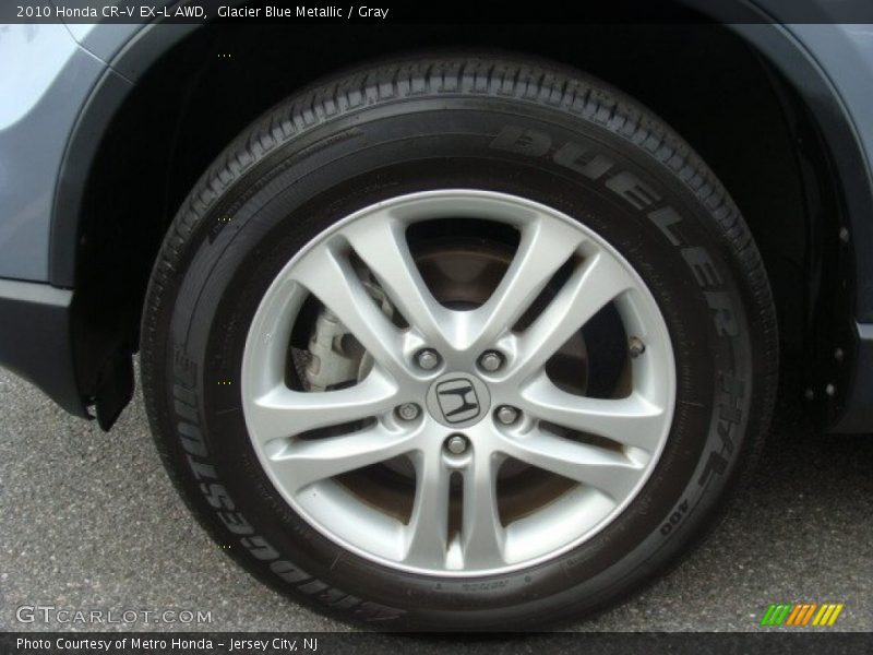 Glacier Blue Metallic / Gray 2010 Honda CR-V EX-L AWD