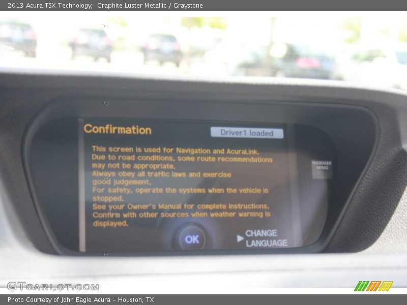 Graphite Luster Metallic / Graystone 2013 Acura TSX Technology