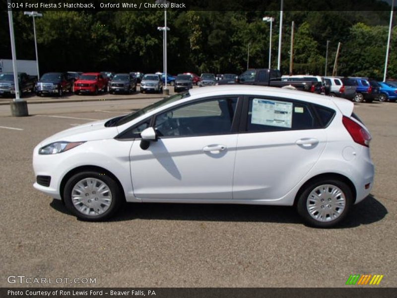 Oxford White / Charcoal Black 2014 Ford Fiesta S Hatchback