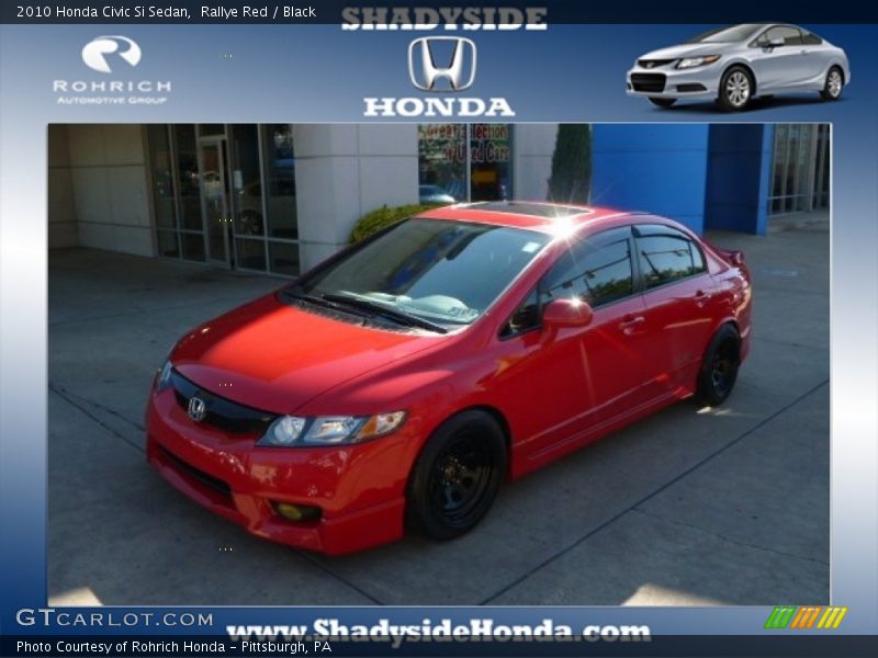 Rallye Red / Black 2010 Honda Civic Si Sedan