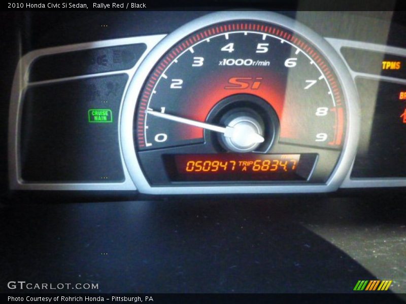Rallye Red / Black 2010 Honda Civic Si Sedan