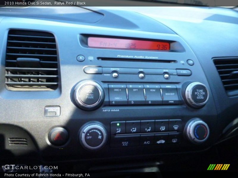 Rallye Red / Black 2010 Honda Civic Si Sedan