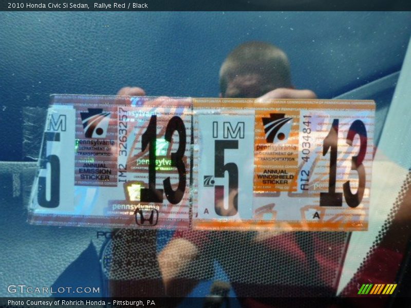 Rallye Red / Black 2010 Honda Civic Si Sedan