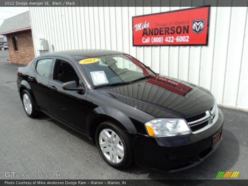 Black / Black 2012 Dodge Avenger SE