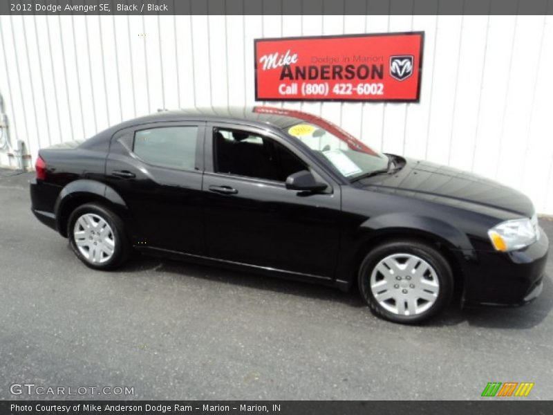 Black / Black 2012 Dodge Avenger SE