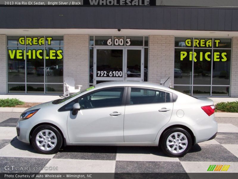 Bright Silver / Black 2013 Kia Rio EX Sedan
