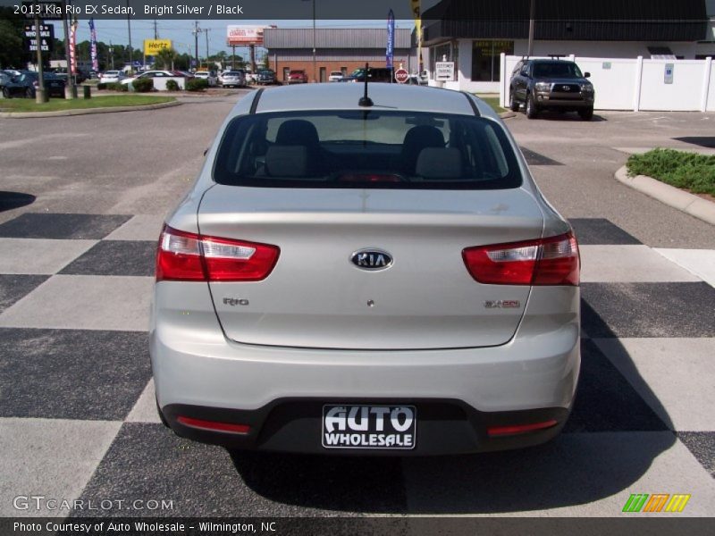 Bright Silver / Black 2013 Kia Rio EX Sedan