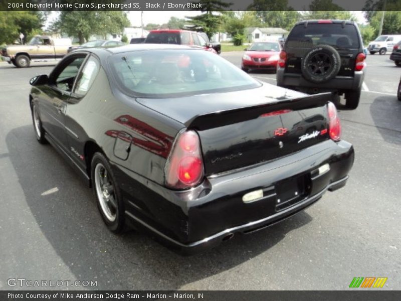 Black / Ebony Black 2004 Chevrolet Monte Carlo Supercharged SS