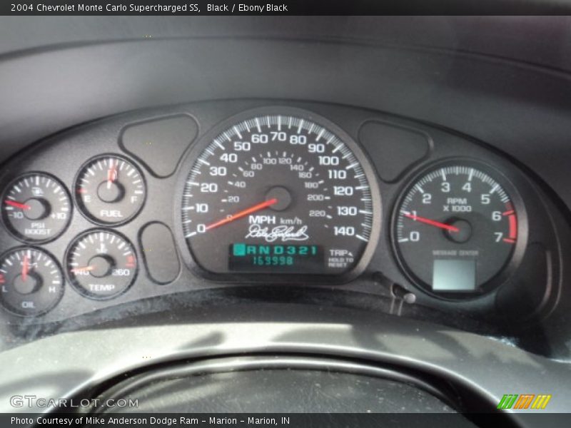 Black / Ebony Black 2004 Chevrolet Monte Carlo Supercharged SS