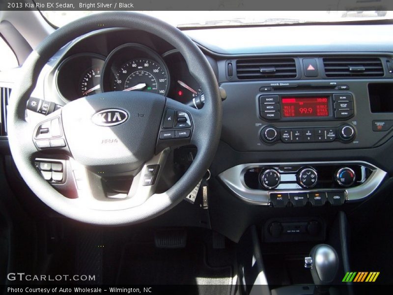 Bright Silver / Black 2013 Kia Rio EX Sedan
