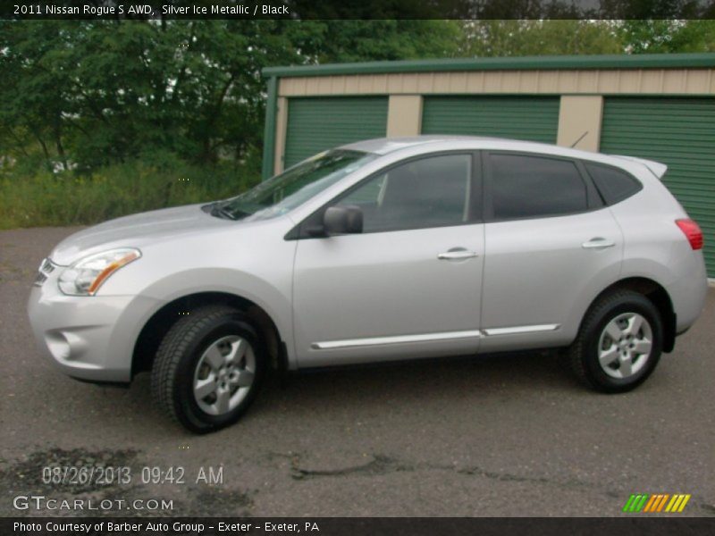 Silver Ice Metallic / Black 2011 Nissan Rogue S AWD