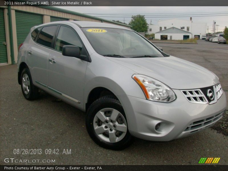 Silver Ice Metallic / Black 2011 Nissan Rogue S AWD