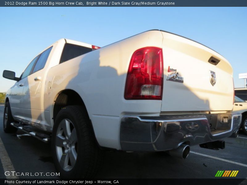 Bright White / Dark Slate Gray/Medium Graystone 2012 Dodge Ram 1500 Big Horn Crew Cab