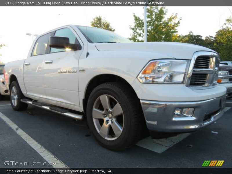 Bright White / Dark Slate Gray/Medium Graystone 2012 Dodge Ram 1500 Big Horn Crew Cab
