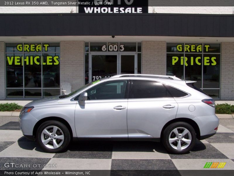 Tungsten Silver Metallic / Light Gray 2012 Lexus RX 350 AWD