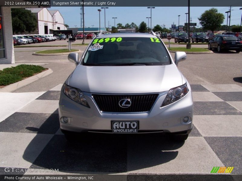 Tungsten Silver Metallic / Light Gray 2012 Lexus RX 350 AWD