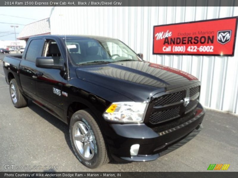 Black / Black/Diesel Gray 2014 Ram 1500 Express Crew Cab 4x4