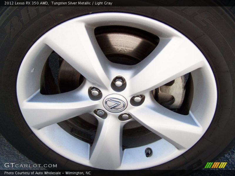 Tungsten Silver Metallic / Light Gray 2012 Lexus RX 350 AWD