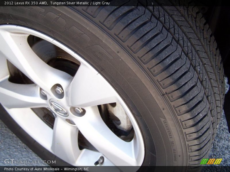 Tungsten Silver Metallic / Light Gray 2012 Lexus RX 350 AWD