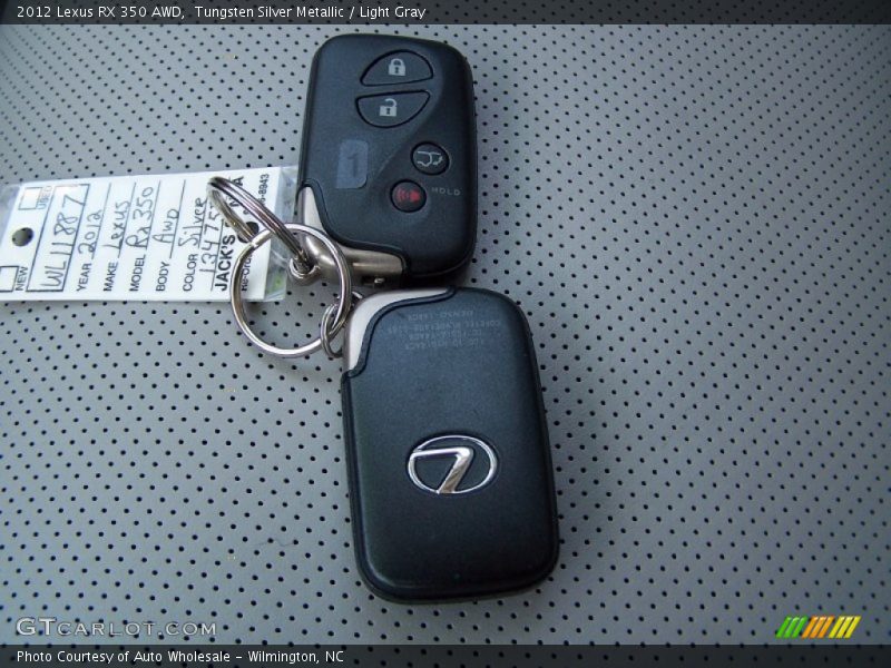 Tungsten Silver Metallic / Light Gray 2012 Lexus RX 350 AWD