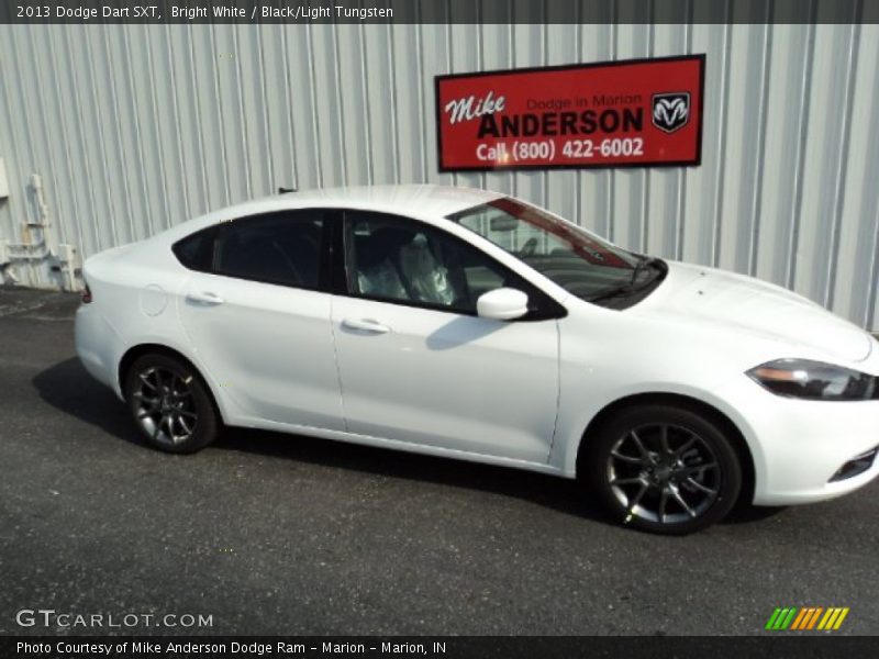 Bright White / Black/Light Tungsten 2013 Dodge Dart SXT