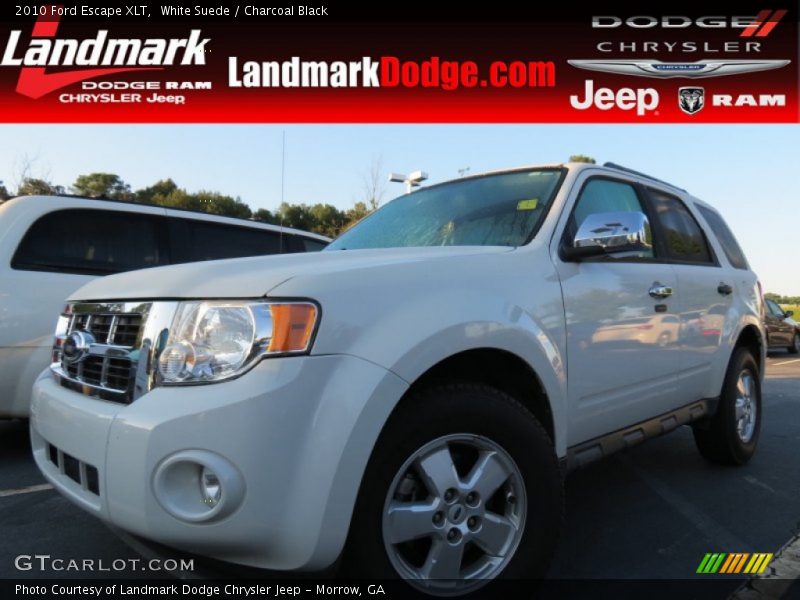 White Suede / Charcoal Black 2010 Ford Escape XLT