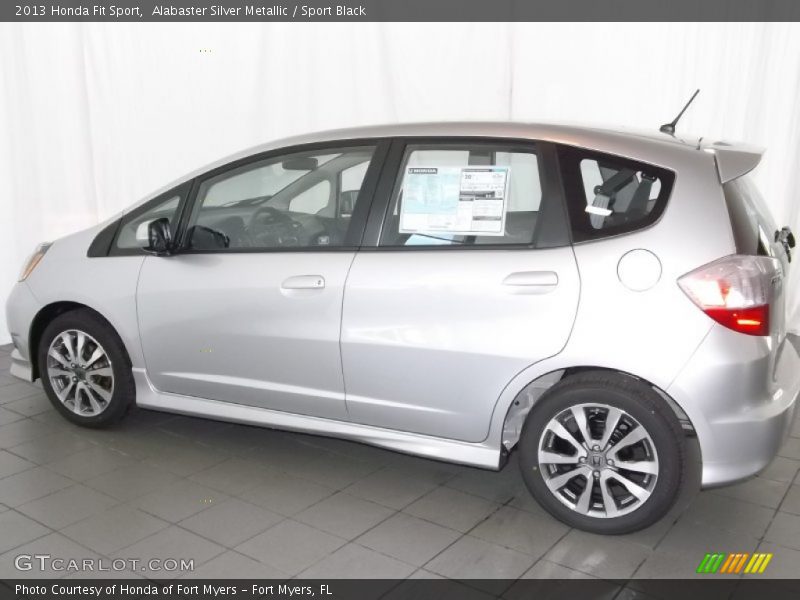 Alabaster Silver Metallic / Sport Black 2013 Honda Fit Sport