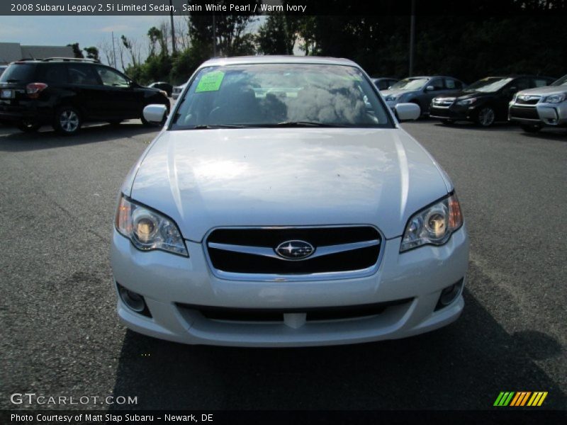 Satin White Pearl / Warm Ivory 2008 Subaru Legacy 2.5i Limited Sedan