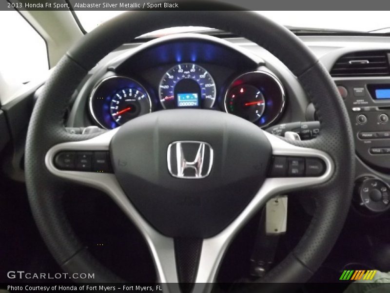 Alabaster Silver Metallic / Sport Black 2013 Honda Fit Sport