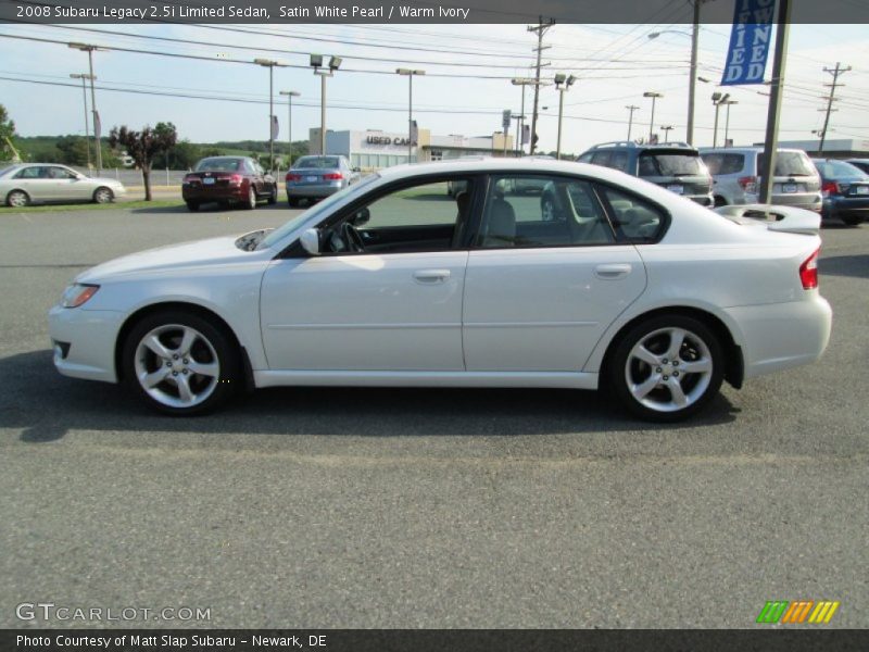 Satin White Pearl / Warm Ivory 2008 Subaru Legacy 2.5i Limited Sedan