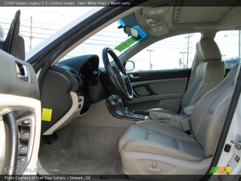 Satin White Pearl / Warm Ivory 2008 Subaru Legacy 2.5i Limited Sedan