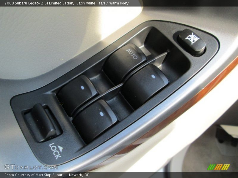 Satin White Pearl / Warm Ivory 2008 Subaru Legacy 2.5i Limited Sedan